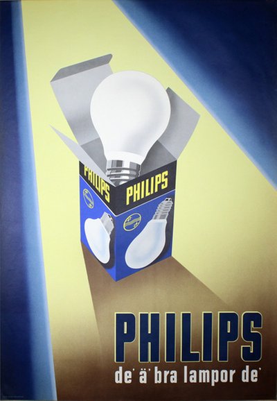 Philips Light Bulb original poster designed by Anders Beckman Reklamatelje