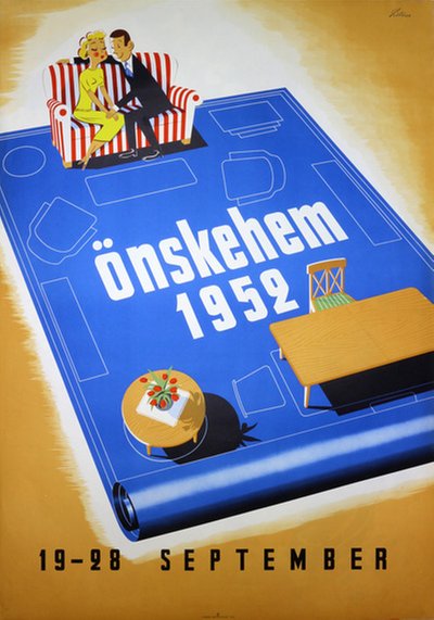 Önskehem 1952 original poster designed by Lilius, Eric 