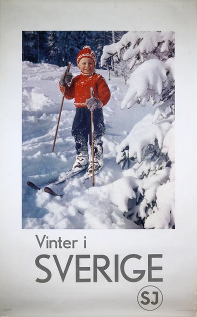 Vinter i Sverige original poster designed by Photo: Gunnar Hansson