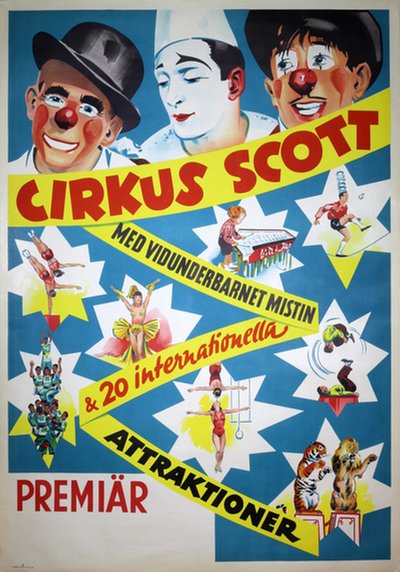 Cirkus Scott 1952 - Mr. Mistin original poster 