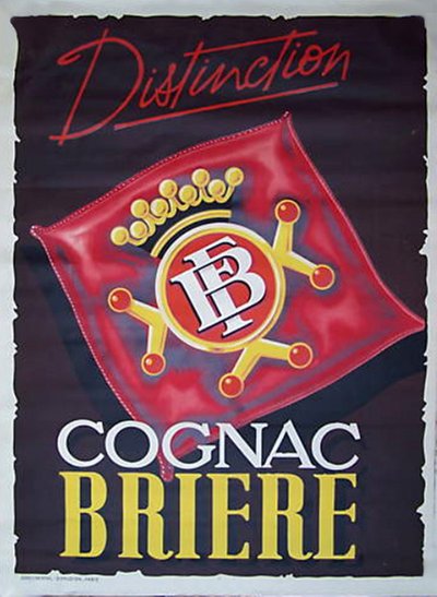 Cognac Briere original poster designed by P. Chaignon