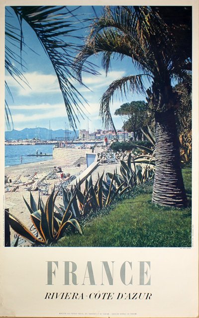 France - Riviera Cote D'Azur original poster designed by Photo: Willy Ronis