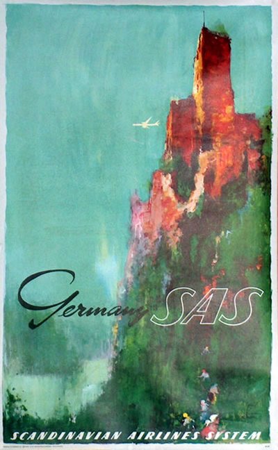 SAS - Germany original poster designed by Nielsen, Otto (1916-2000)