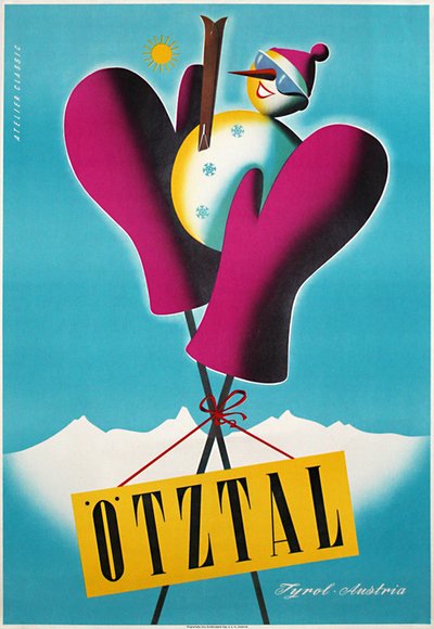 Ötztal Tyrol - Winter  original poster designed by Atelier Classic