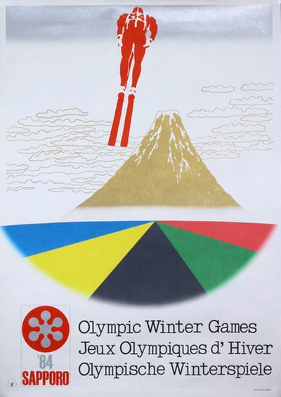 Sapporo 1984 Olympic Candidate City original poster designed by Kuriyagawa