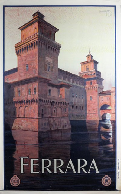 Ferrara - Italy original poster designed by Borgoni, Mario (1869-1936)