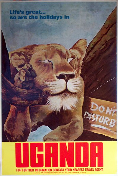 Uganda - Lion original poster 