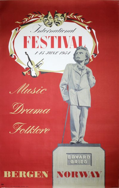 Bergen International Festival - Norway original poster 