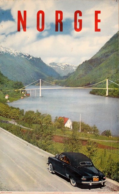 Norge - Norway - 1950 original poster designed by Photo by Algard