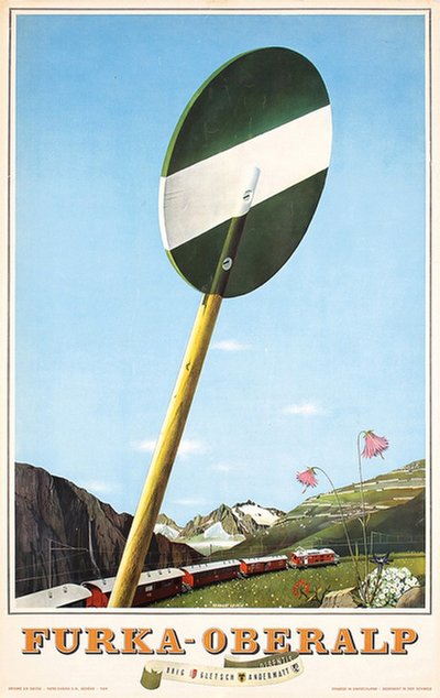 Furka Oberalp original poster designed by Leupin, Herbert (1916-1999)