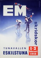 EM Skidskor Tunavallen Eskilstuna 1958
