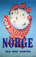 Norge paa med vanten ski poster