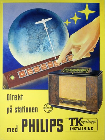 Philips Radio with preset stations original poster 