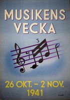 Musikens Vecka 1941 Sweden poster