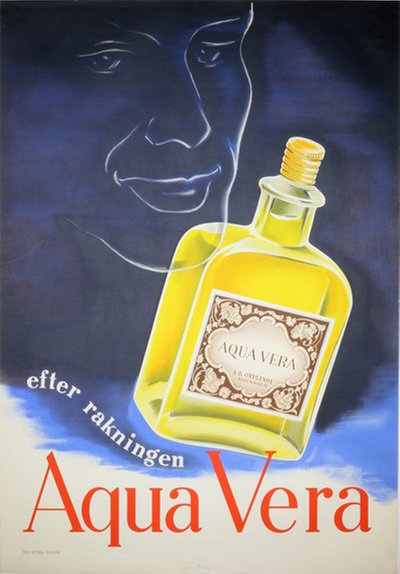 Aqua Vera After Shave original poster designed by Bethge, Rolf (1897-1982)