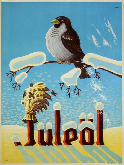 Juleøl - Christmas Beer original poster designed by Andersen, Hans (1905-1971)