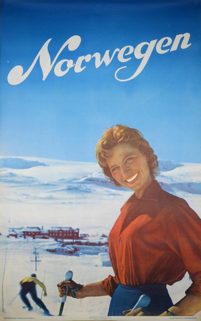 Norwegen Ski original poster designed by Photo: Per C. Dahl