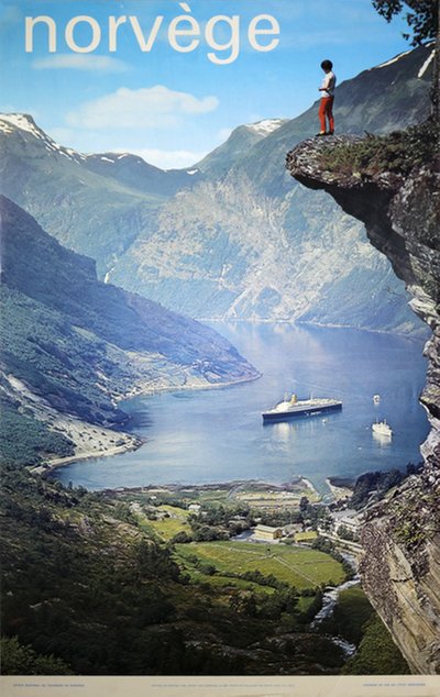 Norvège - Geiranger original poster designed by Photo: Mittet Foto AS