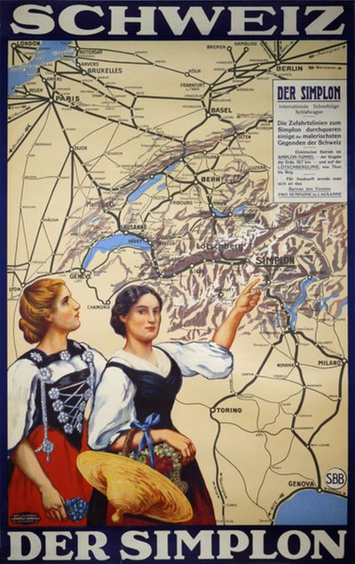 Schweiz - Der Simplon original poster 