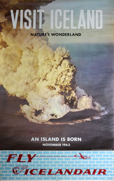 Visit Iceland - Nature's Wonderland original poster designed by Photo by Solarfilma Reykiavik