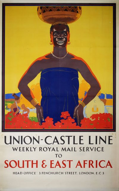 Union-Castle Line to South and East Africa original poster designed by Richard T. Cooper (1884-1957)