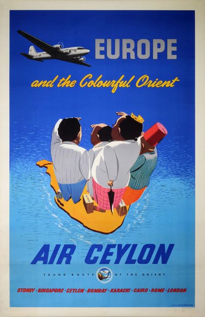 Air Ceylon and the Colorful Orient original poster 