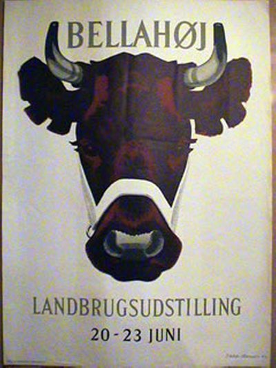 Bellahøj - Landbruks-utstilling 20 - 23 Juni original poster designed by Hansen, Aage Sikker (1897-1955)