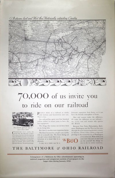 The Baltimore and Ohio Railroad original poster 