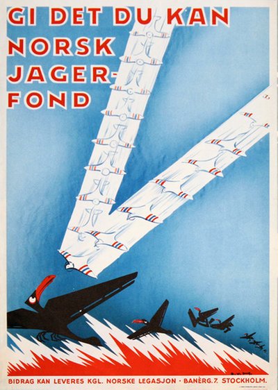 Norsk Jagerfond original poster designed by Hanno, Otto von (1891-1956)