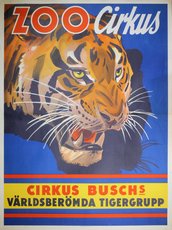 ZOO-Cirkus-Busch-Sweden-vintage-poster-affisch
