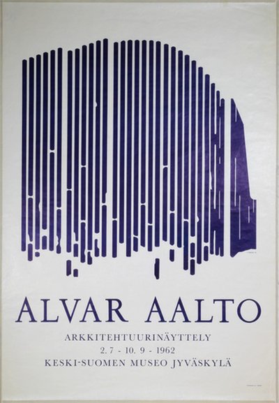 Alvar Aalto original poster designed by F. Marconi