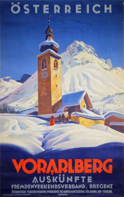 Vorarlberg - Österreich original poster designed by Berann, Heinrich C. (1915–1999)