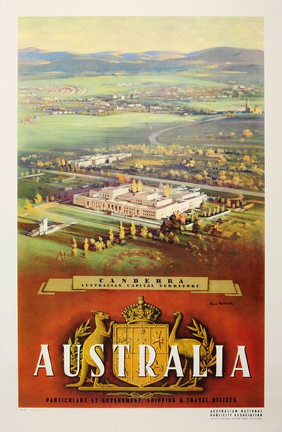 Australia - Canberra - Australian Capital Territory original poster designed by Northfield, James (1887-1973)