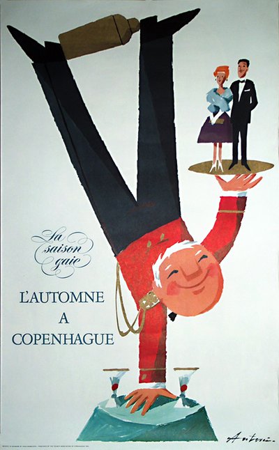 Denmark - L'Automne a Copenhague original poster designed by Antoni, Ib (1929-1973)