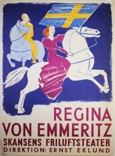 Skansens Friluftsteater Regina von Emmeritz original poster 