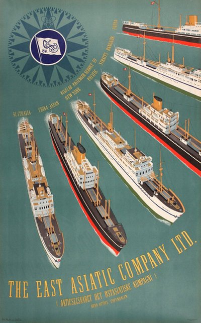 The East Asiatic Company original poster designed by Sten Heilmann Clausen