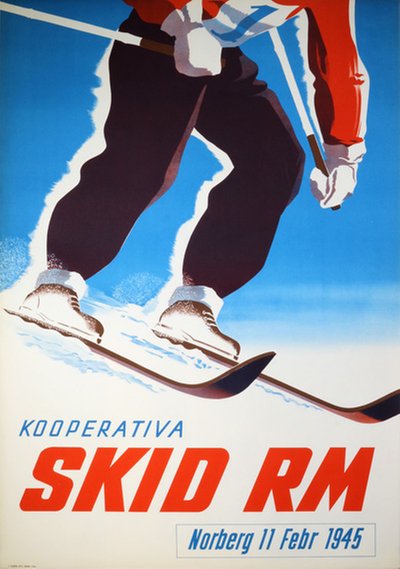 Koopertiva Skid RM Norberg 1945 original poster 
