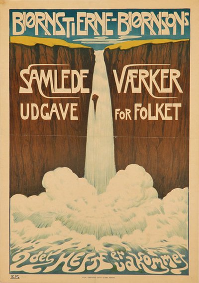 Bjørnstjerne Bjørnsons Samlede Værker Udgave for Folket original poster designed by Krause, Emil (1871-1945)