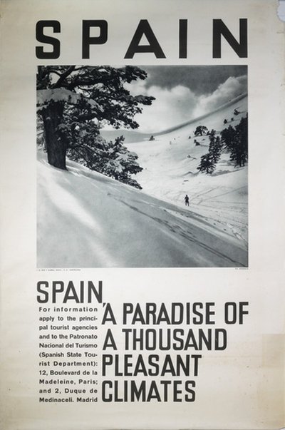 Spain - Winter original poster designed by Photo: Andrada