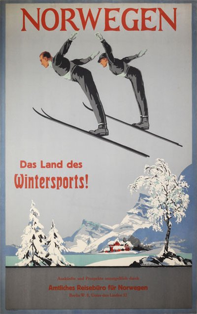 Norwegen original poster designed by Lingstrom, Freda (1893-1989)