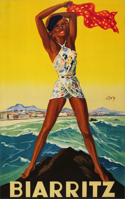 Biarritz - France original poster designed by Don