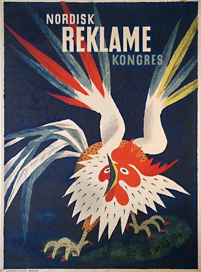 Nordisk Reklame Kongres original poster designed by Ungermann, Arne (1902-1981)
