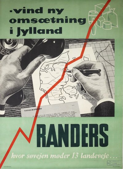 Randers Denmark original poster designed by Balling Reklame Bureau