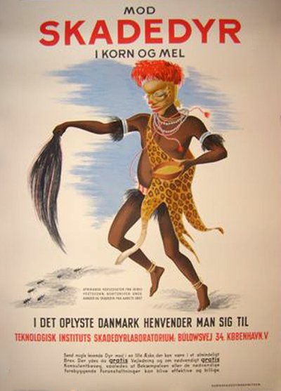 Skadedyr - Witch doctor original poster designed by Pramvig, Børge (1910-1998)