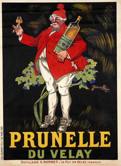 Prunelle du Velay original poster designed by Jarville