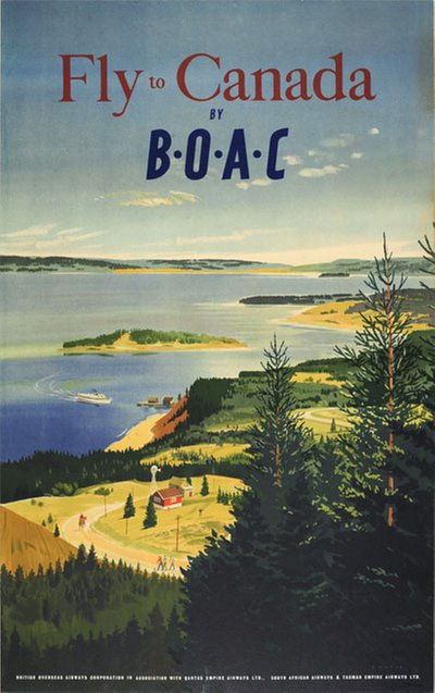 Fly to Canda, by BOAC original poster designed by Chater, Paul (1879-1949)