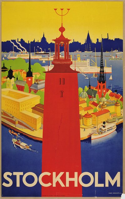 Stockholm original poster designed by Donnér, Nils Olof Iwar (1884-1964)