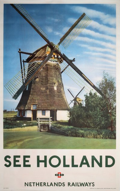 See Holland Netherlands Railway original poster 