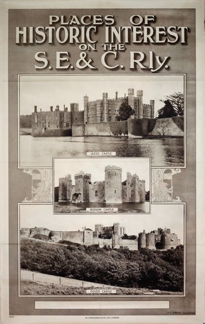 Places of Historic Interest on the S.E. & C.Rly. original poster 