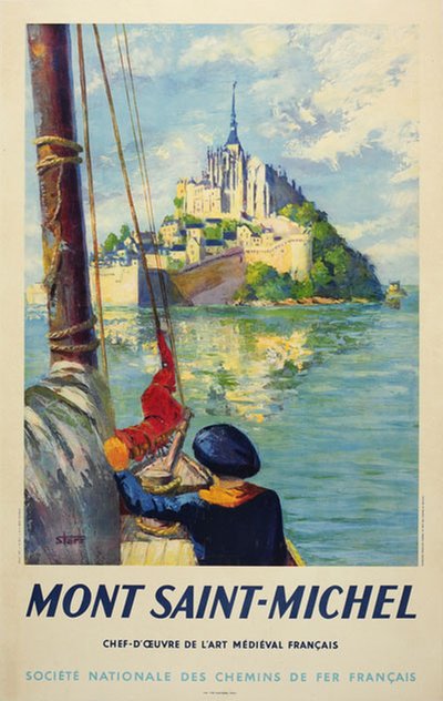 France - Mont Saint-Michel original poster designed by Starr